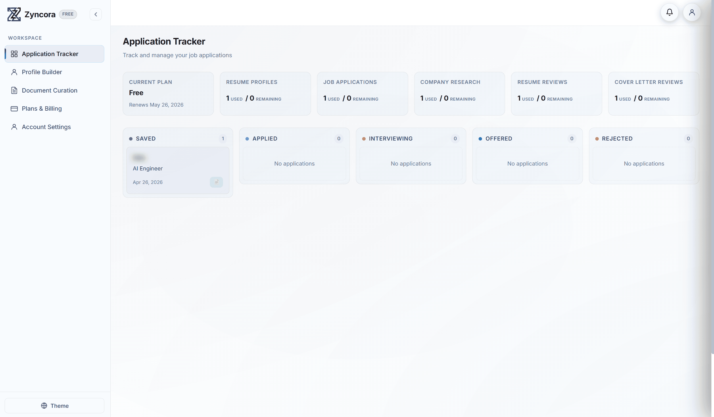 Application Tracker preview