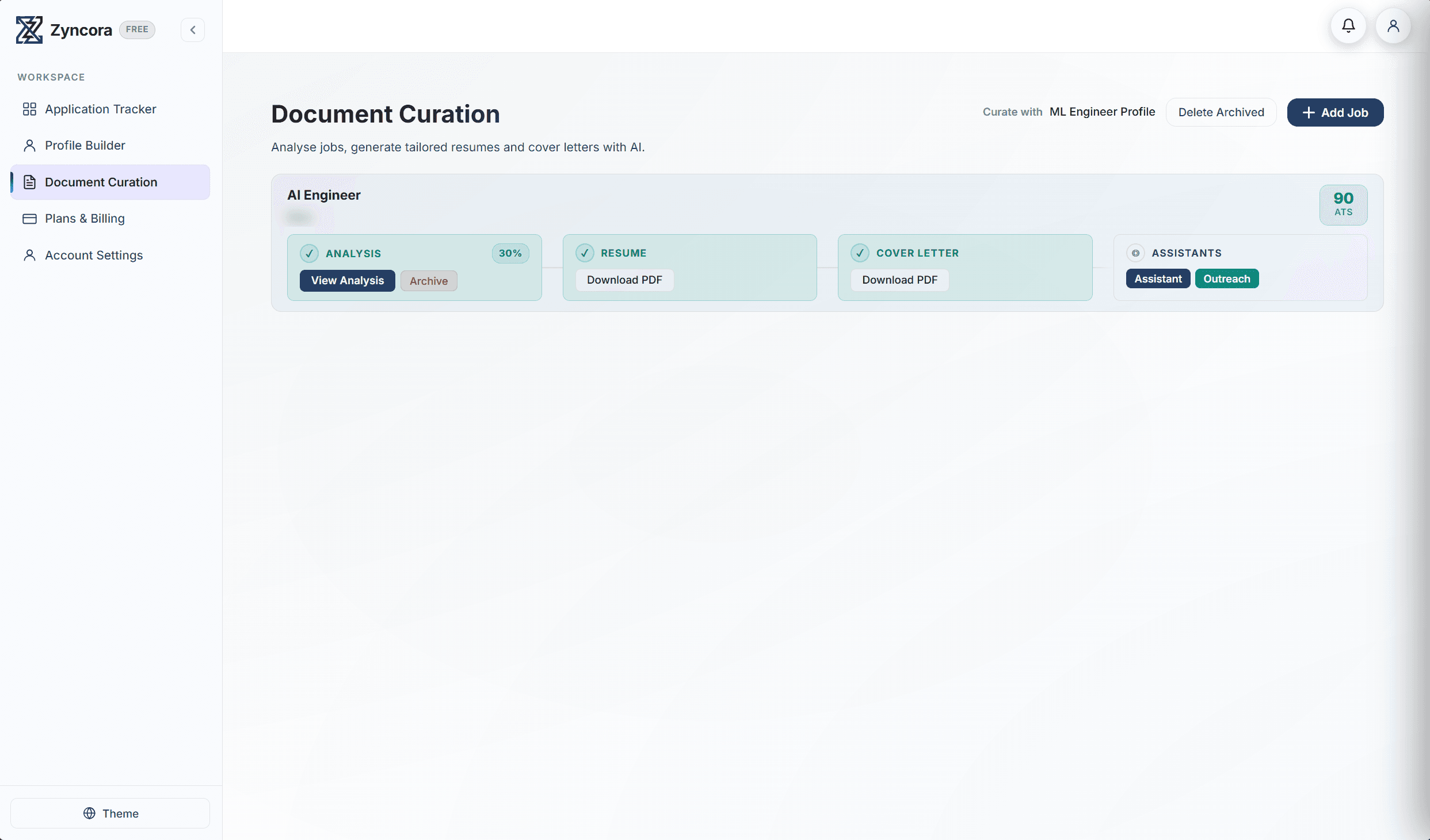 Job Analysis preview